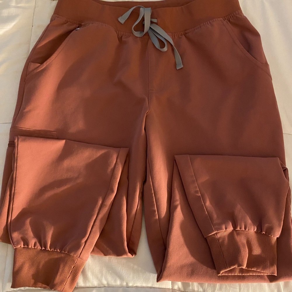 Rust Jogger Pants with Pockets